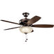 Terra 52 inch Oil Brushed Bronze with Walnut Blades Ceiling Fan