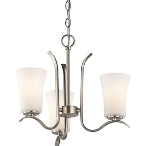 Armida 3 Light 18 inch Brushed Nickel Mini Chandelier Ceiling Light in Incandescent