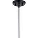 Alvaro 5 Light Black Chandelier Ceiling Light, 1 Tier Small