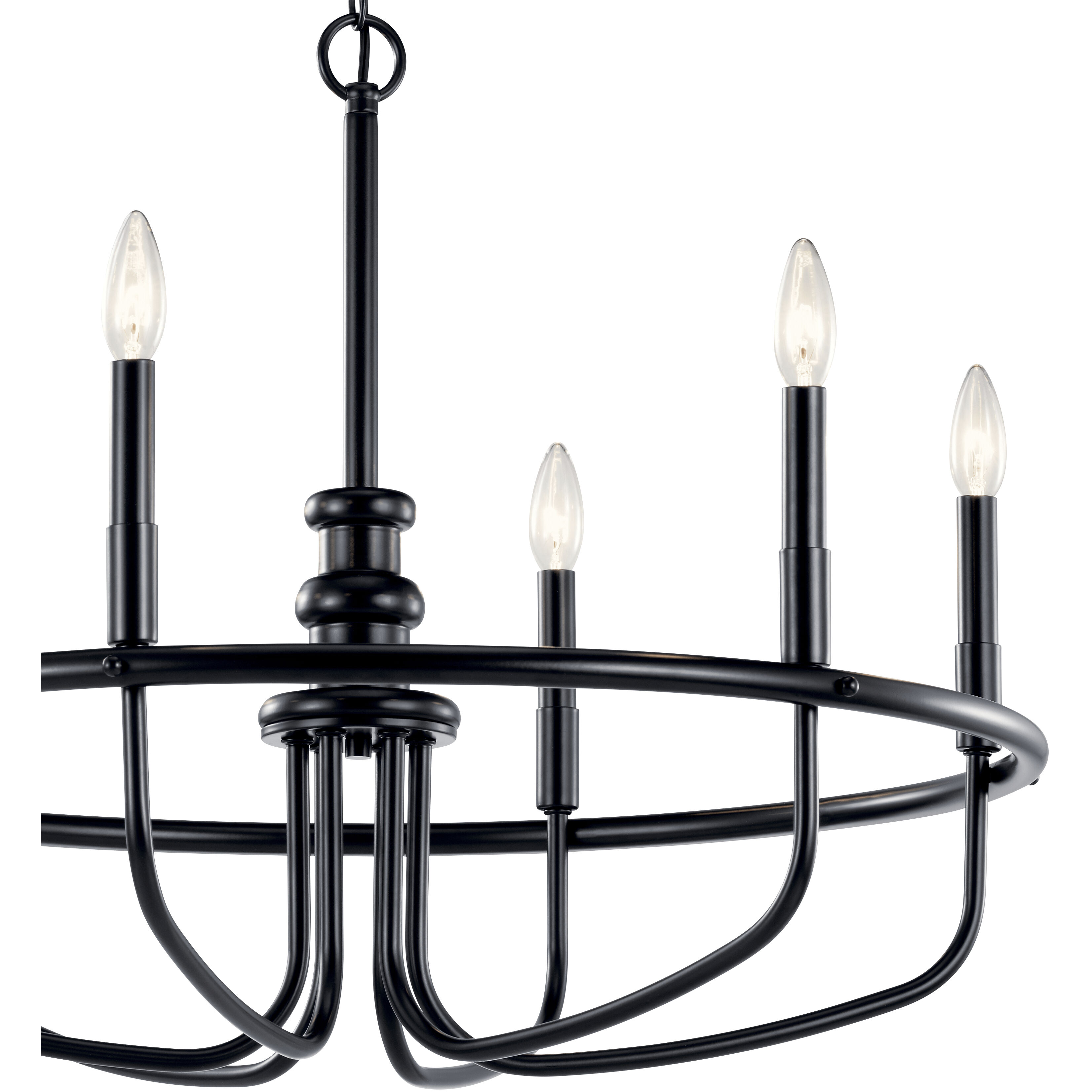 Capitol Hill 6 Light 28.75 inch Black Chandelier 1 Tier Large Ceiling Light, Large