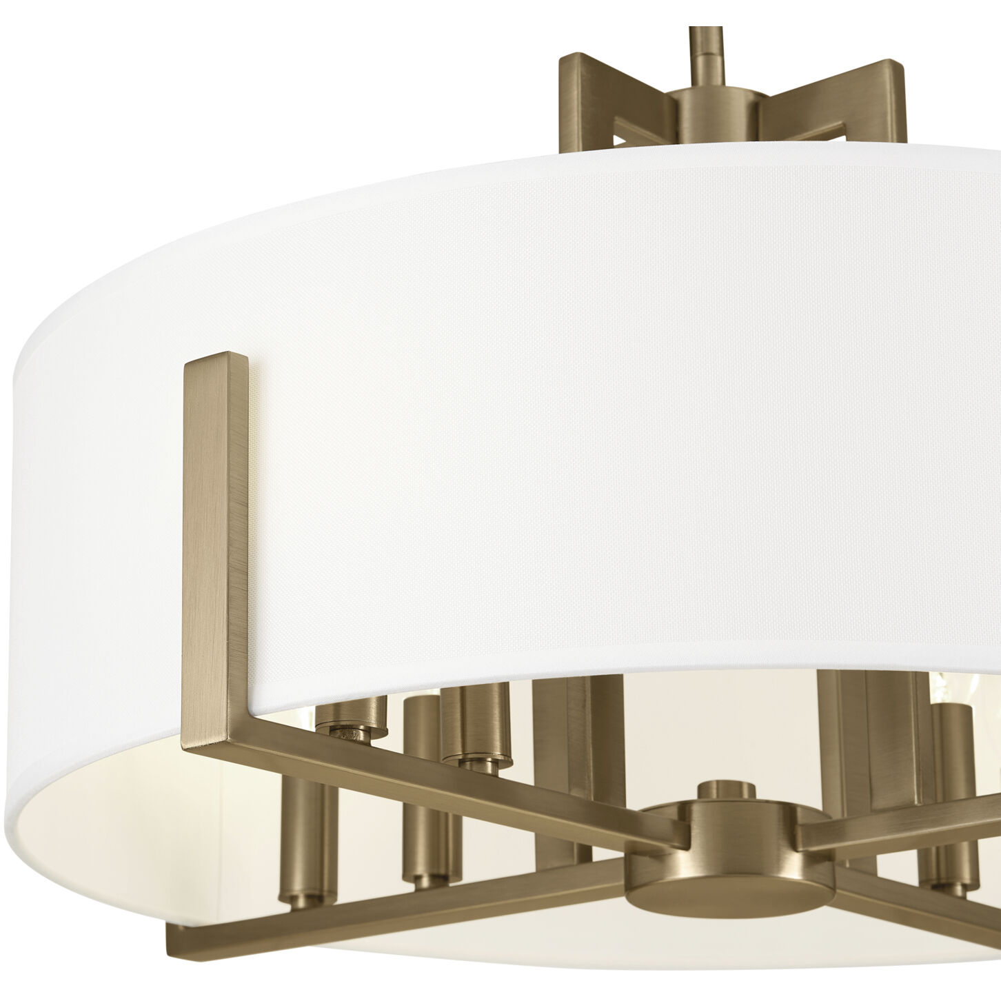 Malen LED 20 inch Champagne Bronze Semi Flush Mount Ceiling Light