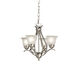 Dover 4 Light 18 inch Brushed Nickel Mini Chandelier Ceiling Light