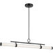 Riven Linear Chandelier Ceiling Light in Black