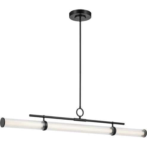 Riven Linear Chandelier Ceiling Light in Black