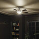 Vinea 52 inch Brushed Stainless Steel with Black Blades Ceiling Fan