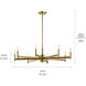 Erzo 8 Light 35.5 inch Natural Brass Chandelier 1 Tier Large Ceiling Light, 1 Tier Large