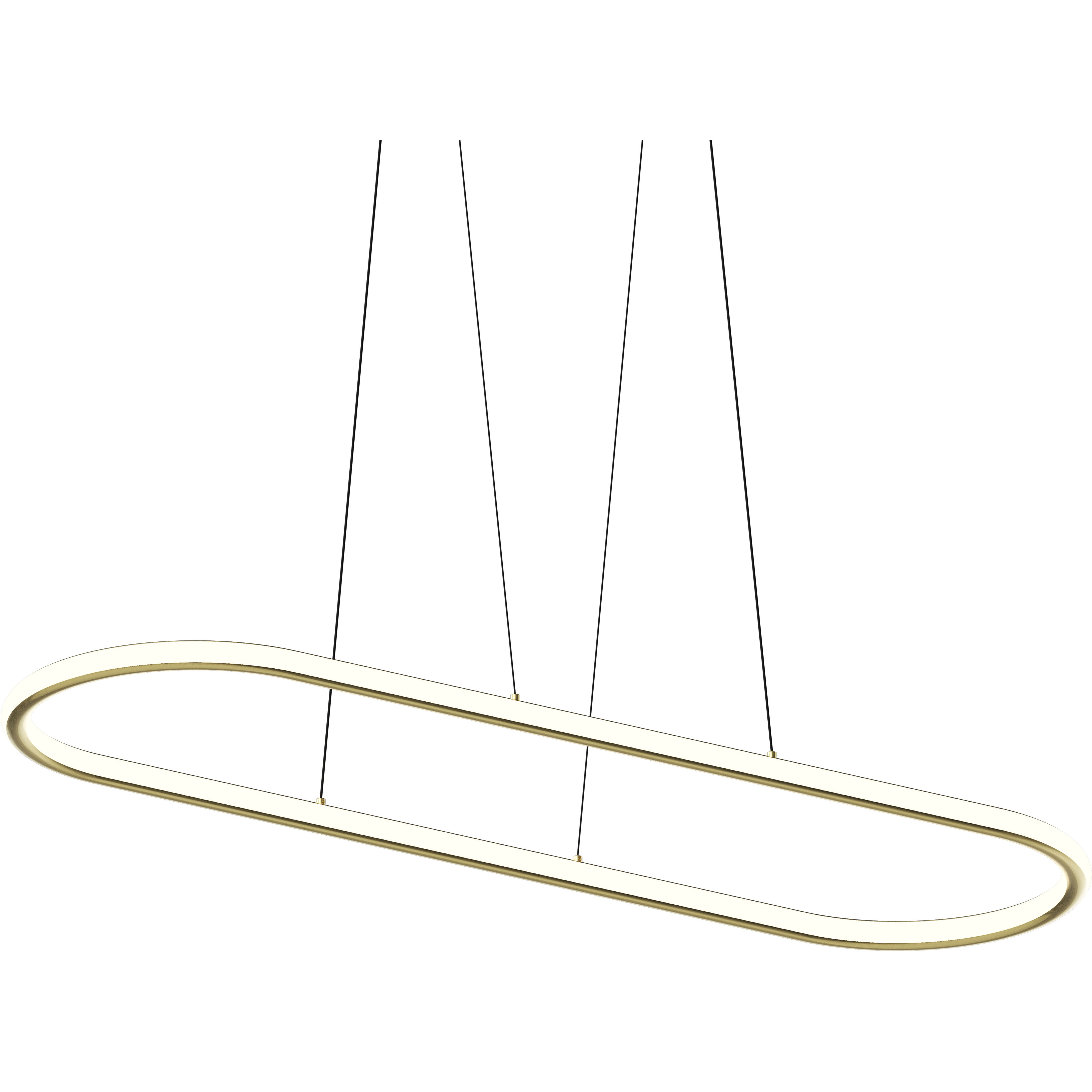 Luna LED 61.5 inch Brass Pendant Ceiling Light in 3000K