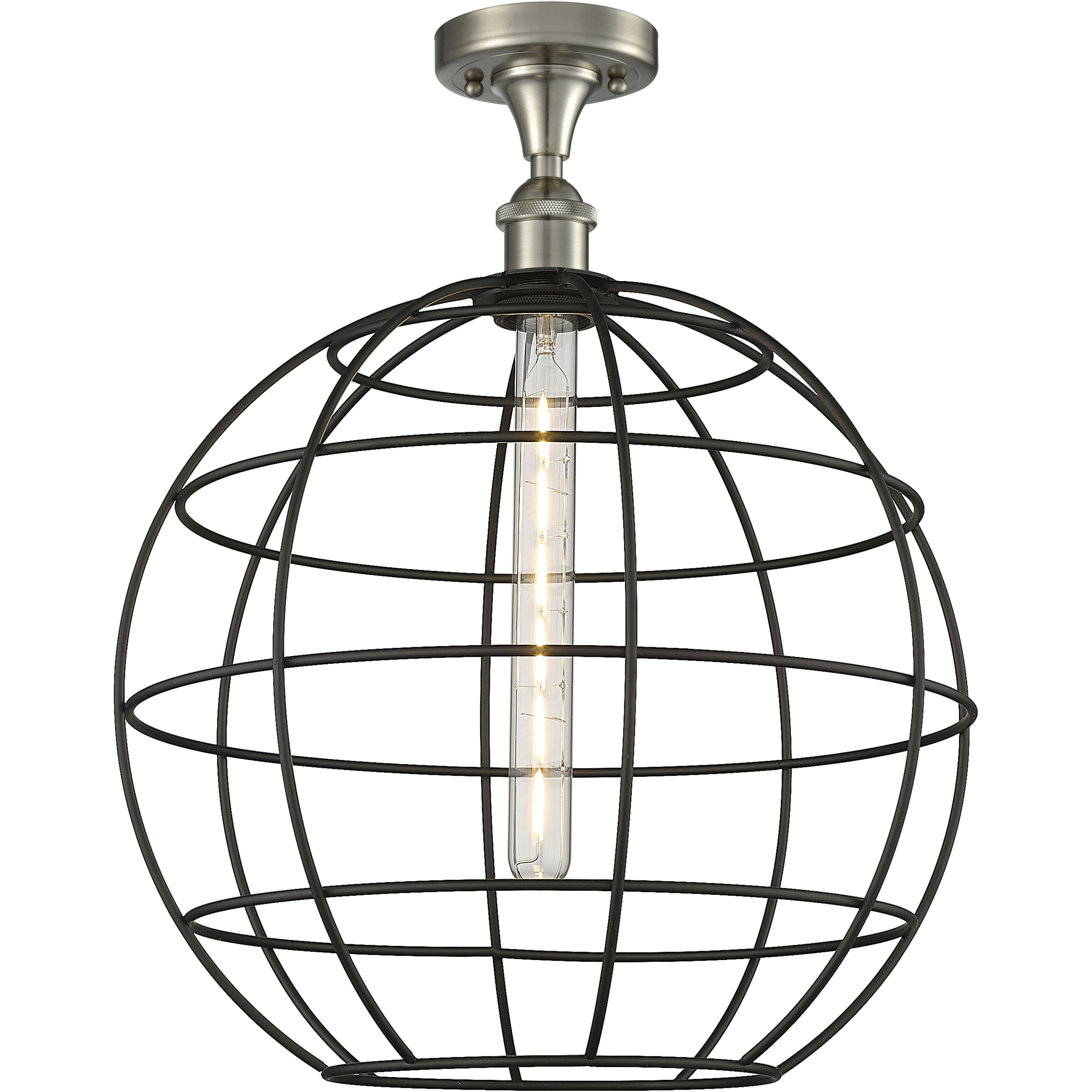 Lake Placid 1 Light 16.00 inch Semi-Flush Mount