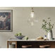 Laria 1 Light Champagne Bronze Pendant Ceiling Light in Clear
