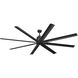 Breda 84 inch Satin Black Ceiling Fan