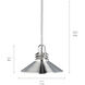 Grenoble 1 Light 11 inch Brushed Nickel Mini Pendant Ceiling Light