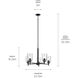 Shailene 5 Light Black Chandelier Ceiling Light