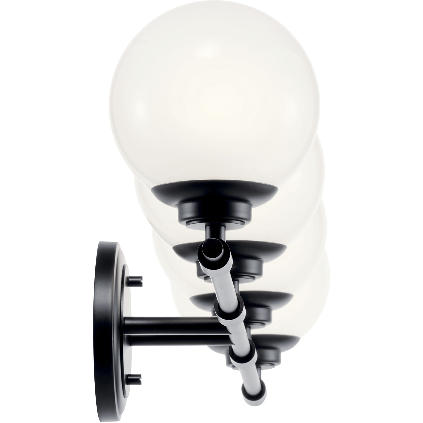 Benno 4 Light 34 inch Black Bath Bracket Wall Light, 4 Arm