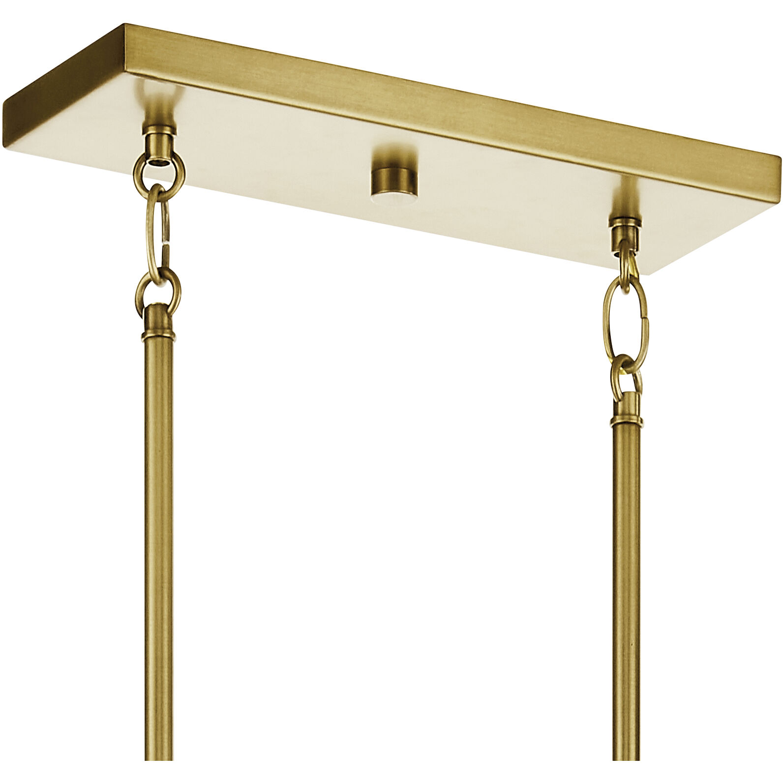 Everett 5 Light 6.5 inch Brushed Brass Chandelier Linear Ceiling Light in Natural Brass