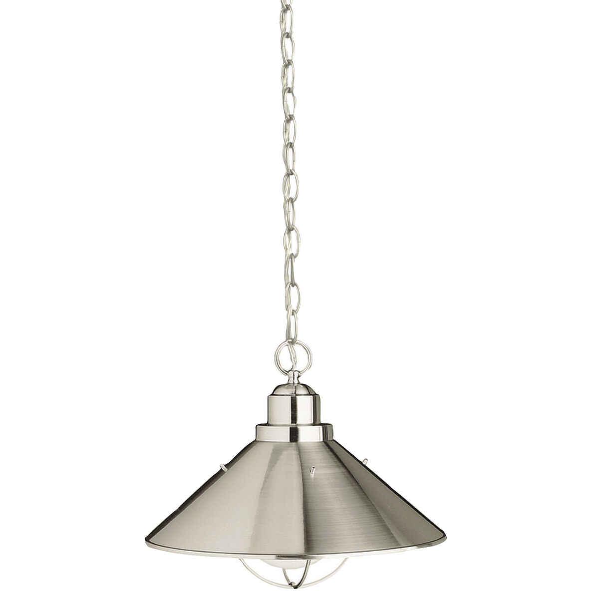Seaside 1 Light 16 inch Brushed Nickel Outdoor Hanging Pendant