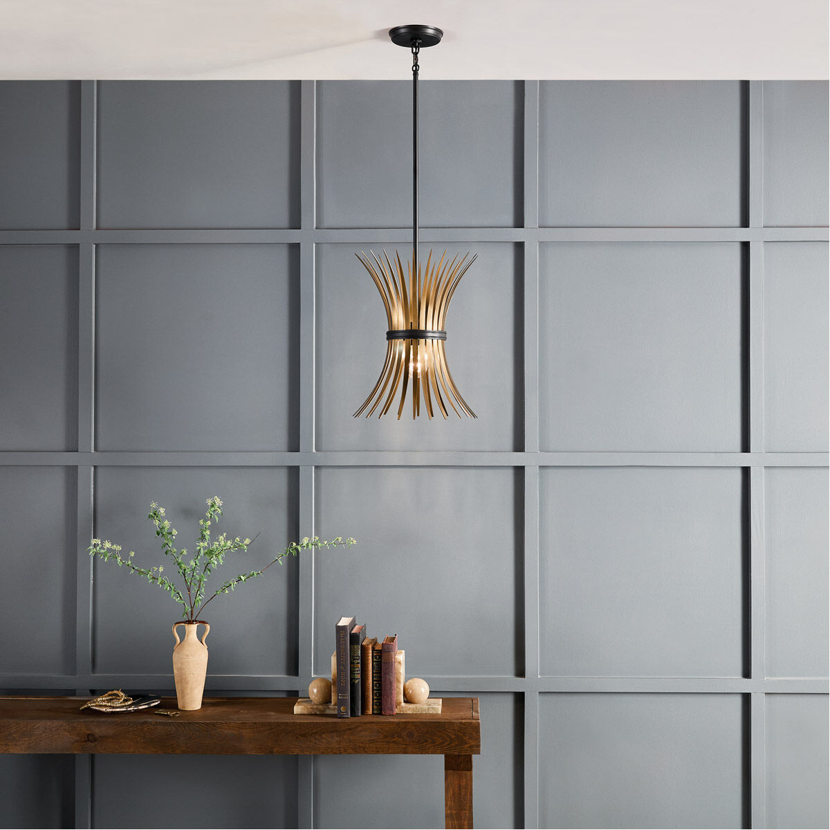 Kichler 52460BK Homestead Baile 1 Light 13 inch Black Pendant Ceiling Light Baile