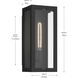 Calen 1 Light 14 inch Textured Black Outdoor Wall Light