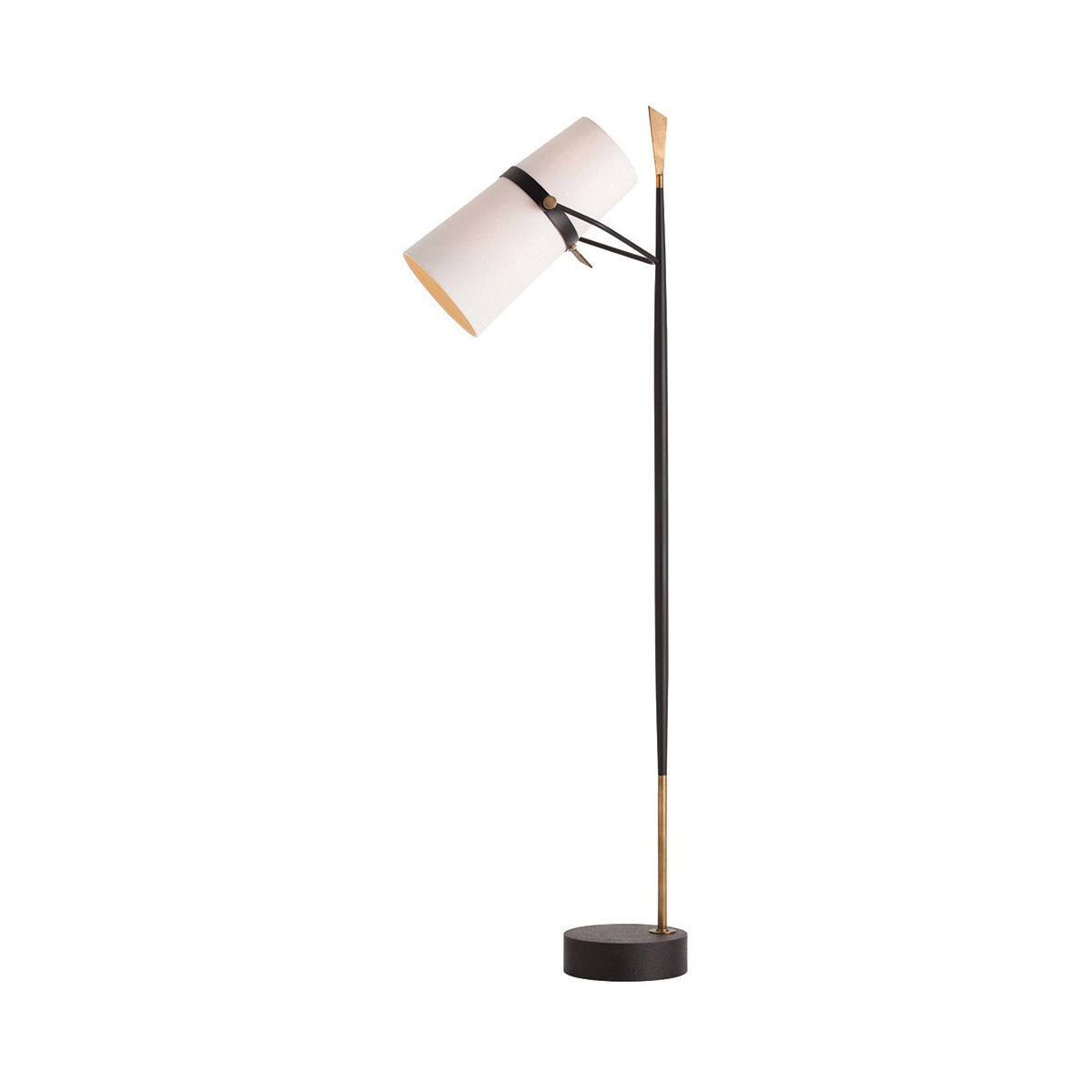 Yasmin 69 inch 60 watt Antique Black and Antique Brass and Antique Black Floor Lamp Portable Light