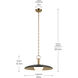 Kurio 1 Light Black Pendant Ceiling Light