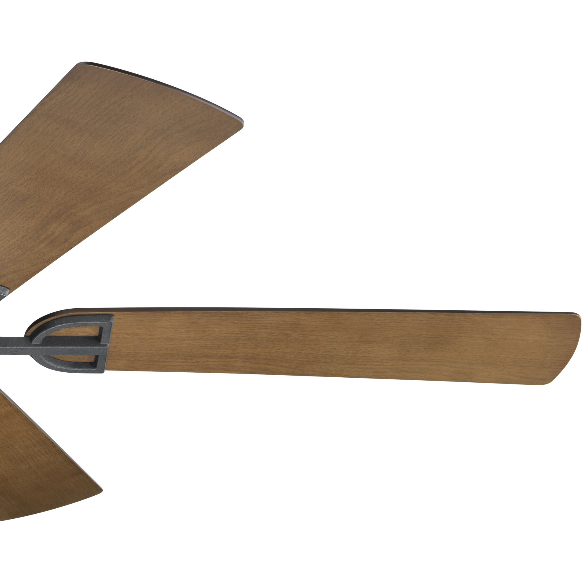 Lyndon 60 inch Distressed Black with Walnut Shadowed Blades Ceiling Fan