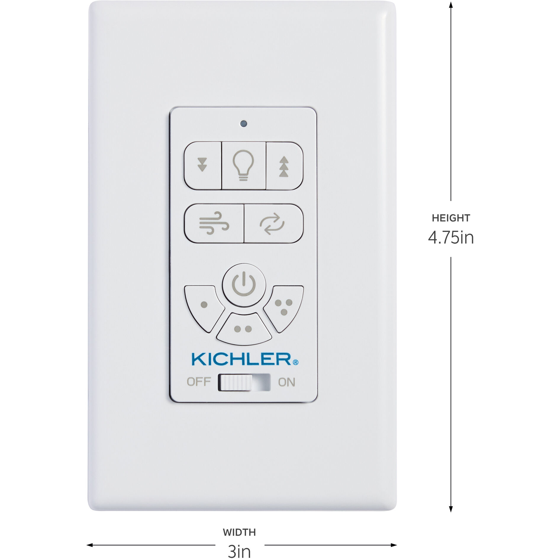 AC Standard White Wall Remote Control, Full Function