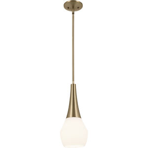 Deela LED 7 inch Champange Bronze Pendant Ceiling Light in Brushed Gold and Champagne Bronze