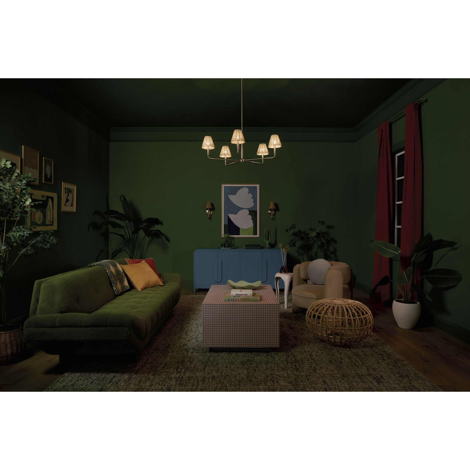 Bekah 5 Light Champagne Bronze Chandelier Ceiling Light