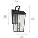 Mathus 2 Light 24.25 inch Black Textured Outdoor Wall, Large
