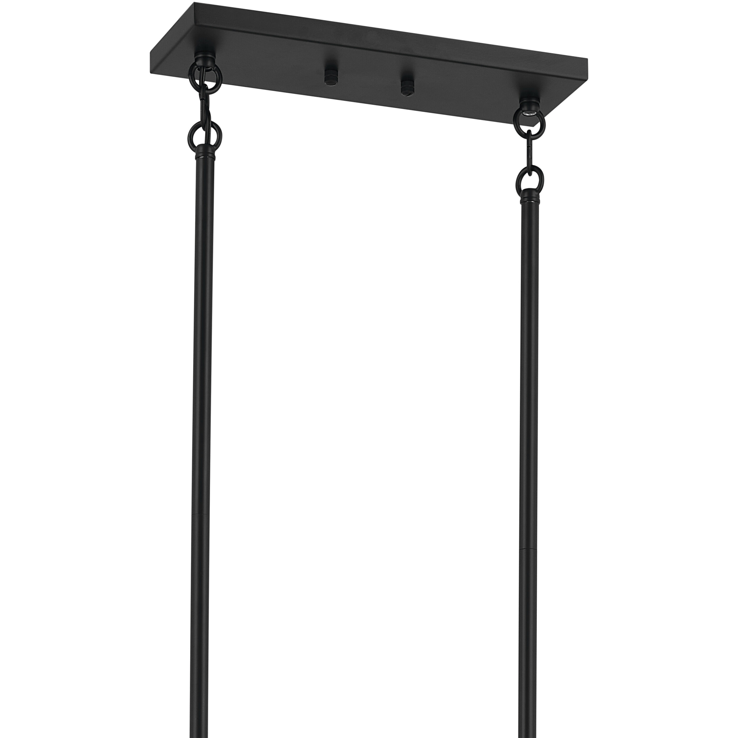 Erzo 10 Light 12.75 inch Black Chandelier Linear Ceiling Light, Single