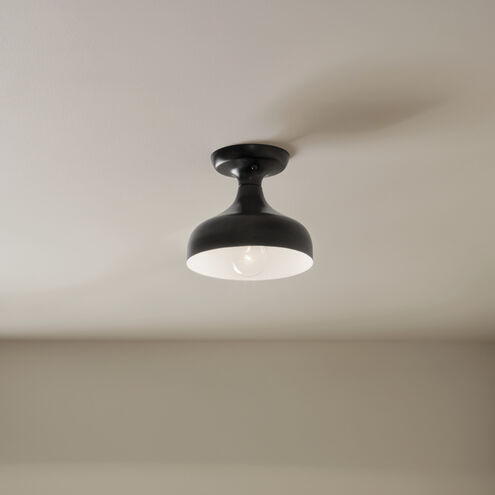 Sisu LED 8 inch Black Semi Flush Mount Ceiling Light