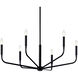 Madden 6 Light Black Chandelier Ceiling Light, 1 Tier Medium