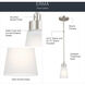 Erma 1 Light Brushed Nickel Mini Pendant Ceiling Light in Satin Etched Glass