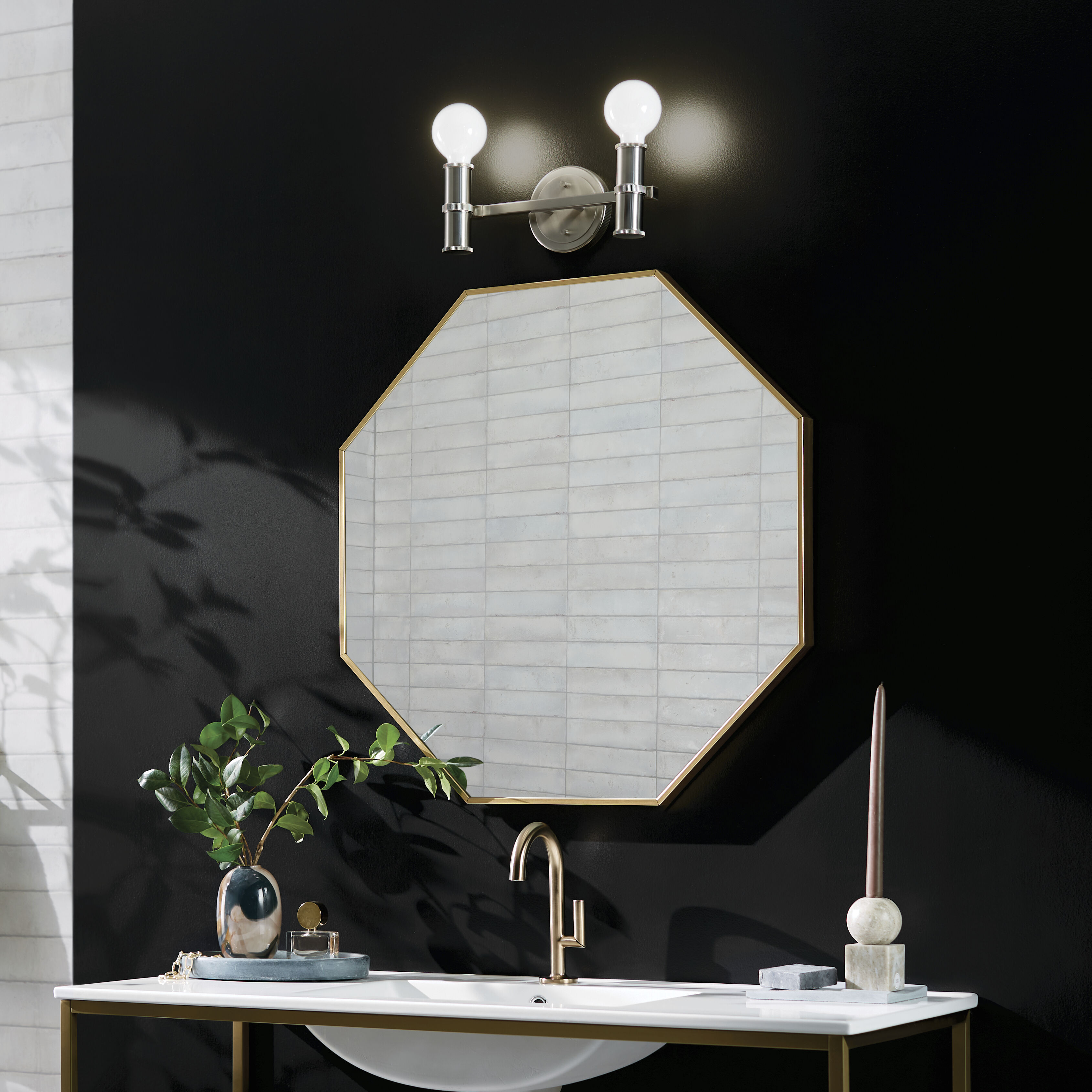 Torche LED 13 inch Polished Nickel Bathroom Vanity Light Wall Light