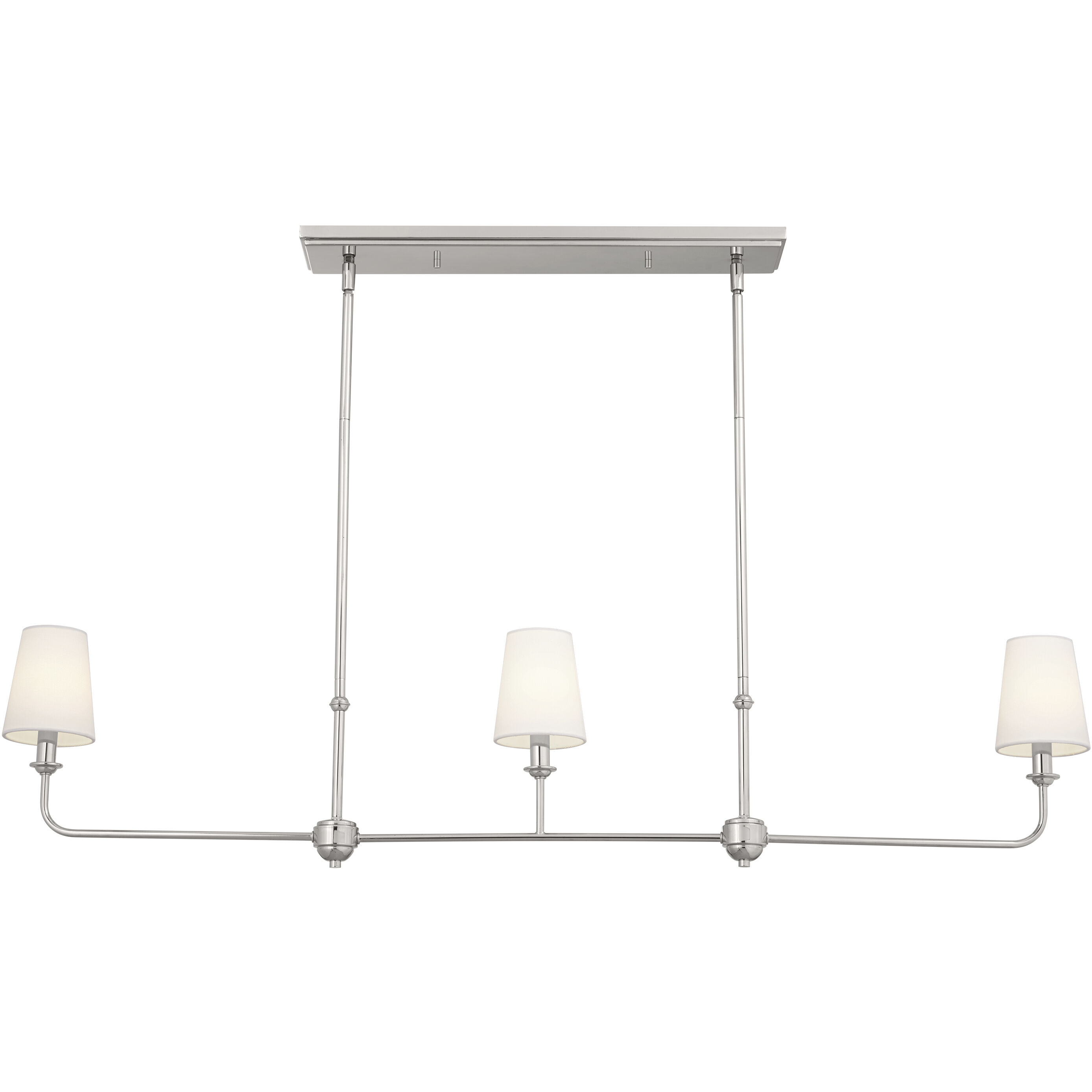 Pallas 3 Light 4.5 inch Polished Nickel Chandelier Linear Ceiling Light