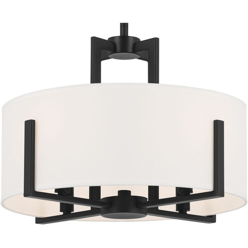 Malen LED 15.5 inch Black Semi Flush Mount Ceiling Light