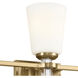 Rosalind 3 Light 23.75 inch Brushed Natural Brass Bath Vanity Light Wall Light