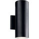 Climates LED 12 inch Textured Black Outdoor Wall, Medium
