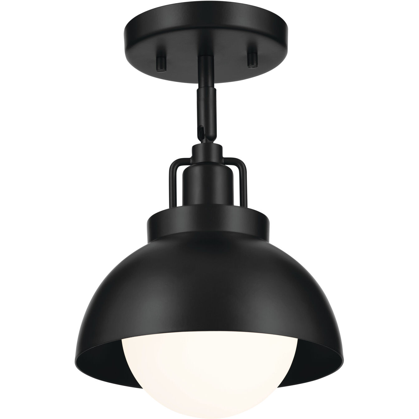 Kichler 52601BK Niva LED 8 inch Black Semi Flush Mount Ceiling Light