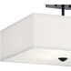 Shailene 3 Light 18 inch Black Semi Flush Mount Ceiling Light