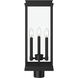 Lundon 3 Light 22.75 inch Black Outdoor Post Lantern