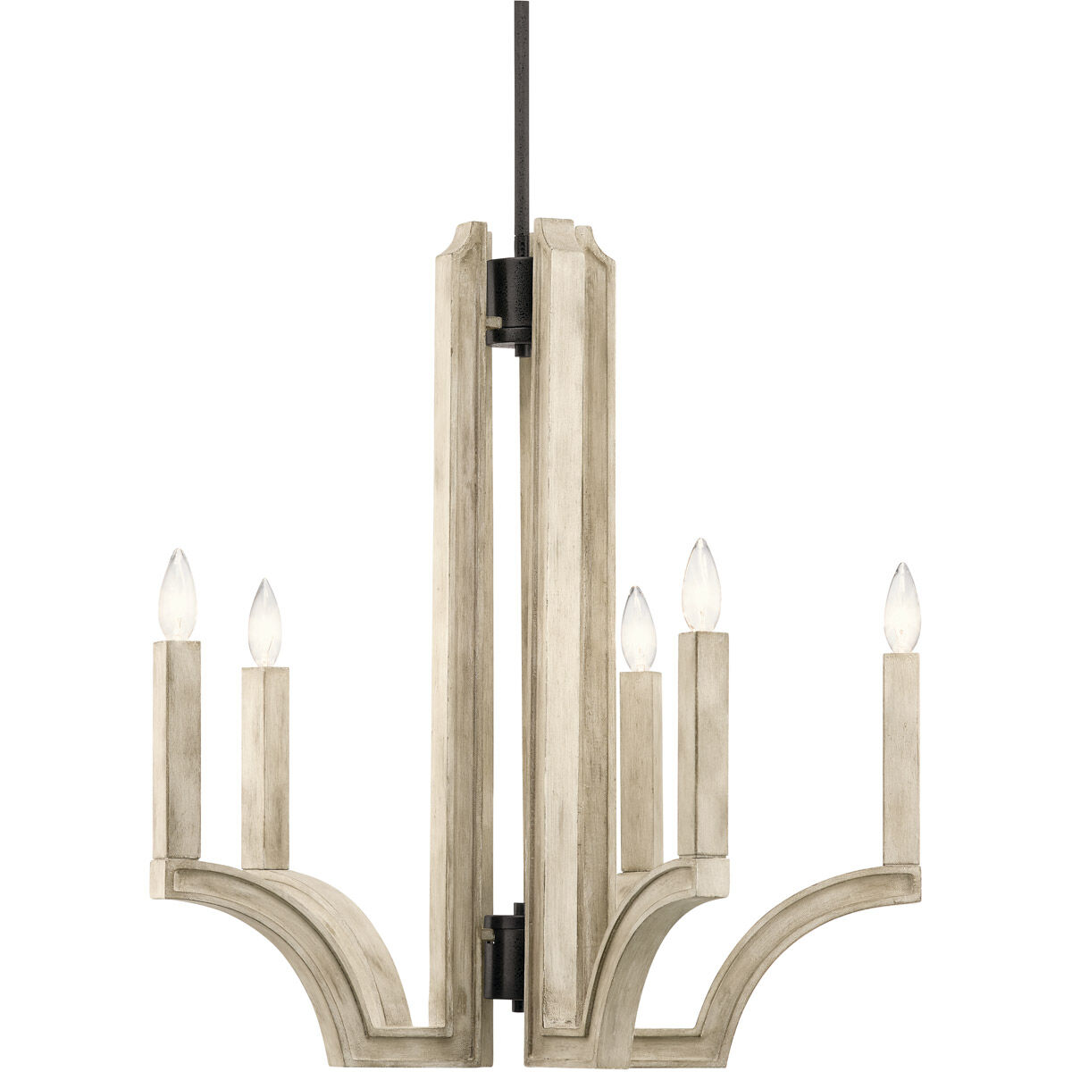 Botanica 5 Light 26 inch Anvil Iron Chandelier 1 Tier Medium Ceiling Light, Medium