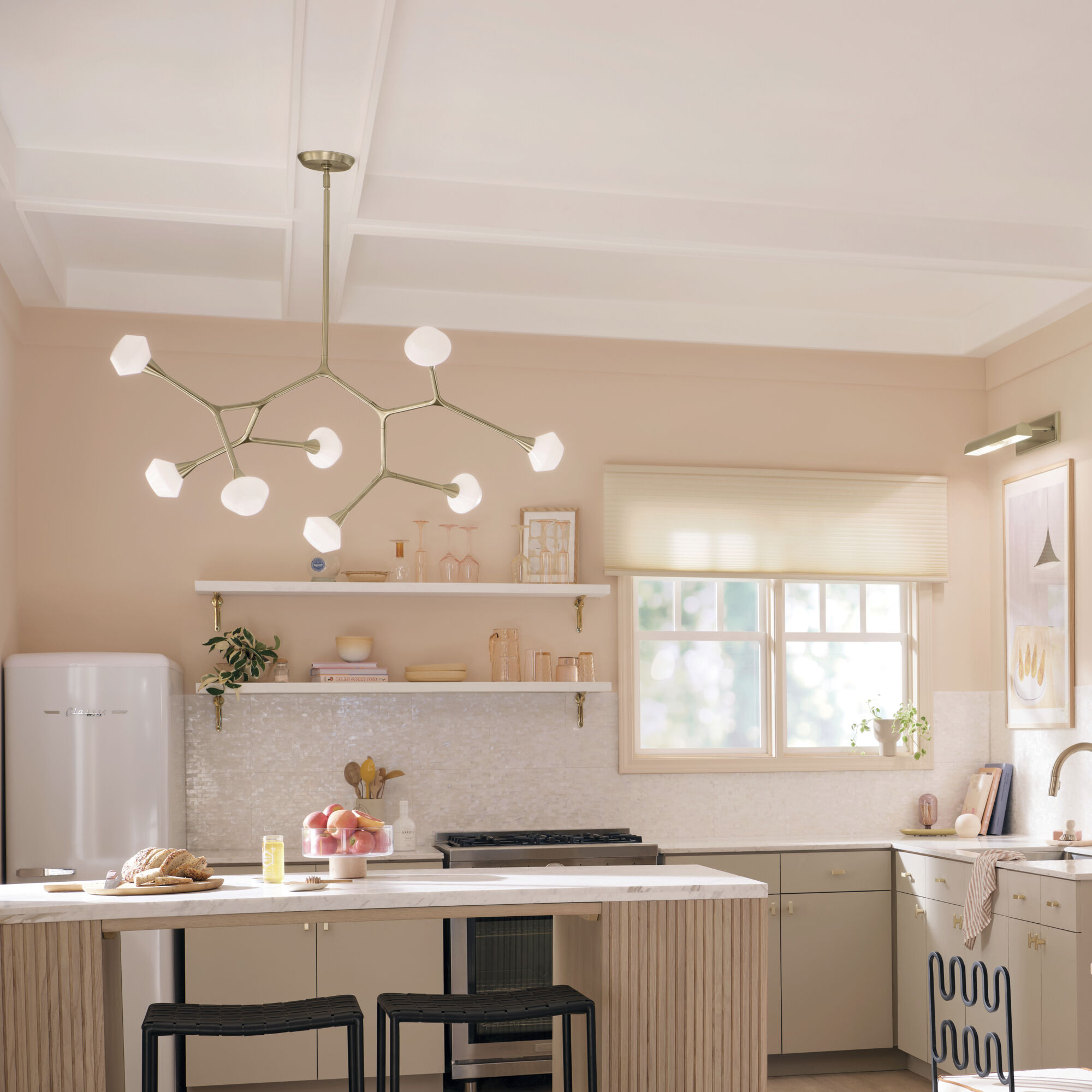 Cassius 8 Light 26.5 inch Champagne Bronze Chandelier Ceiling Light, Convertible