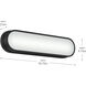 Daines LED 18.75 inch Black Bath Bar Wall Light