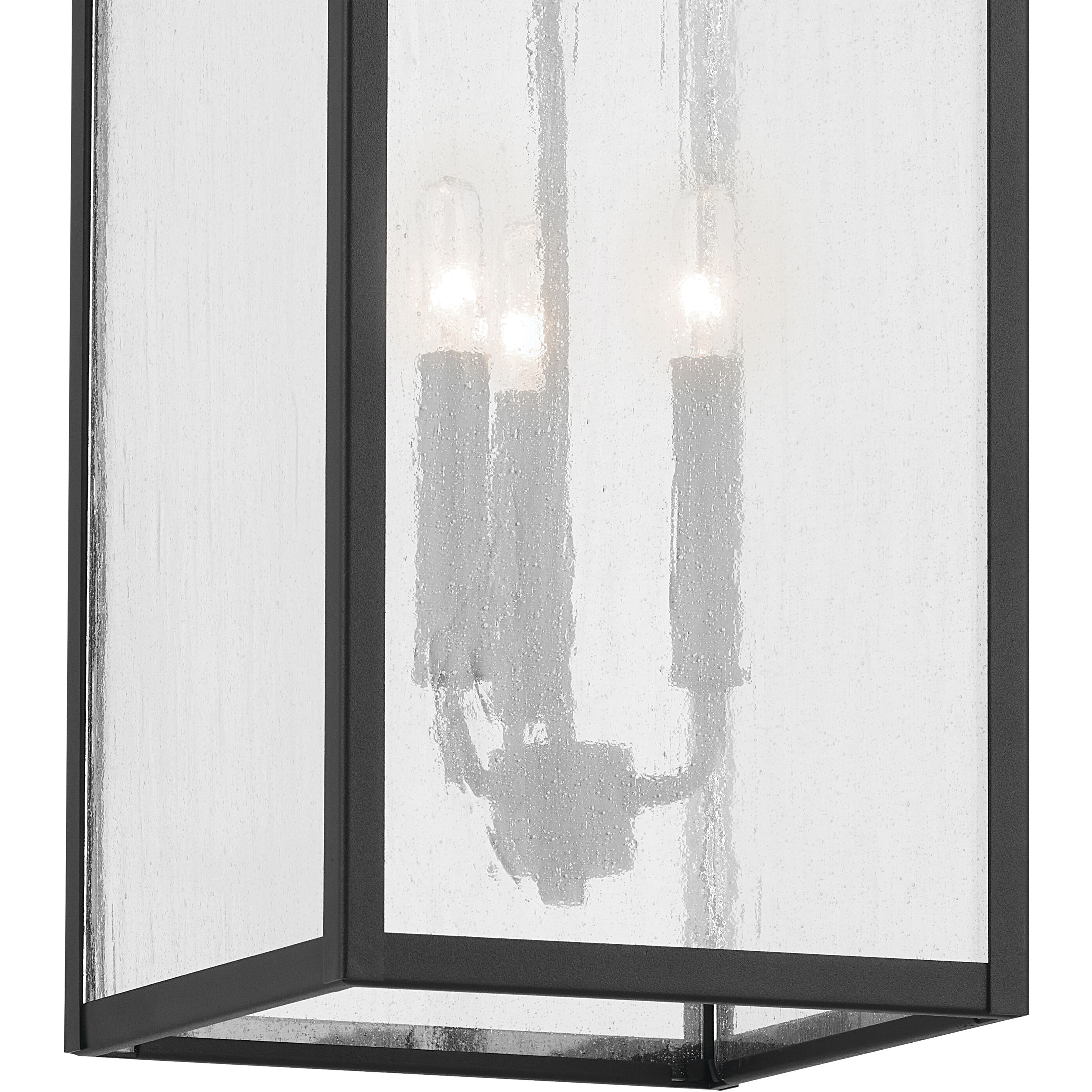 Lahden 3 Light 26 inch Black Outdoor Wall Sconce, Large