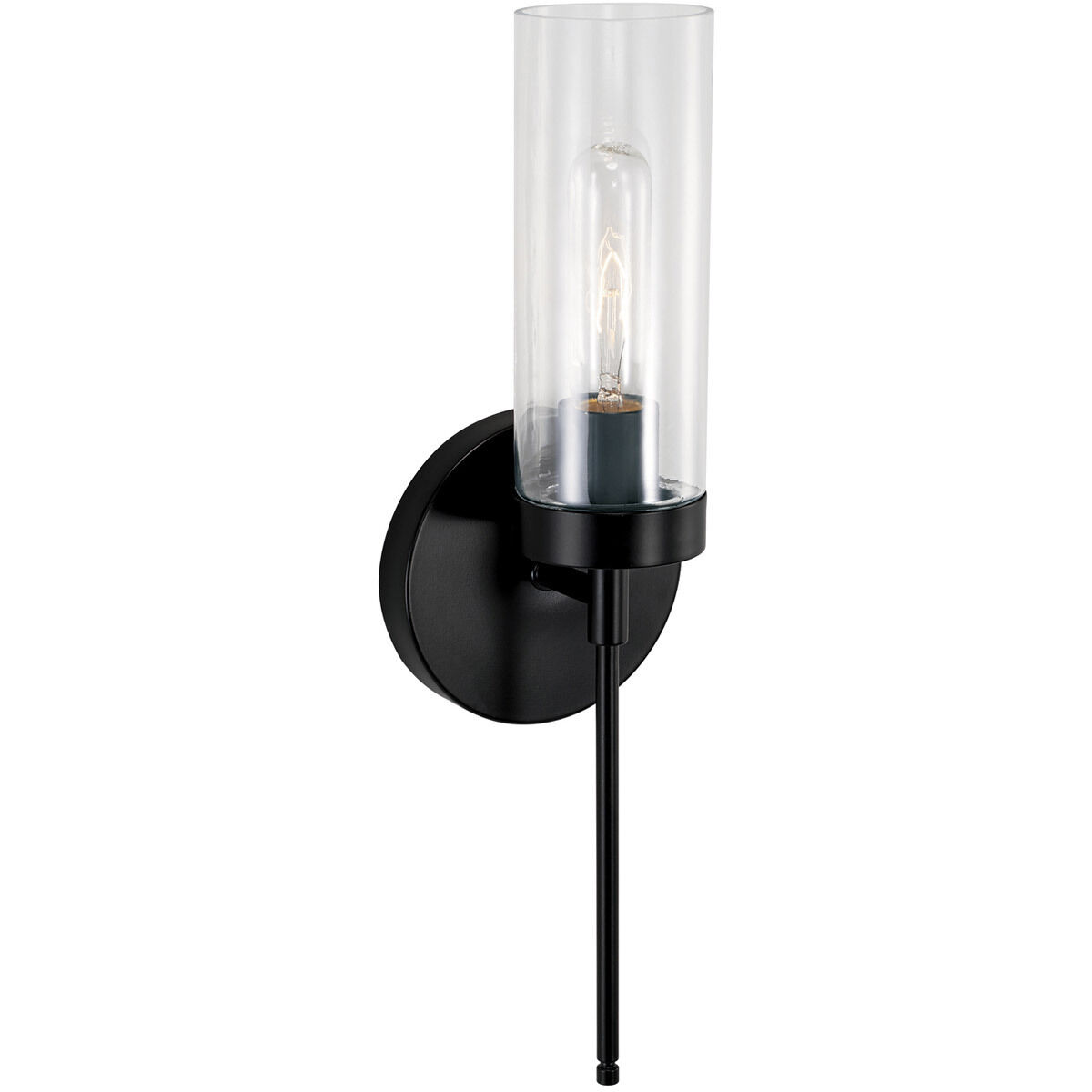 Elijah 1 Light 5 inch Matte Black Sconce Wall Light