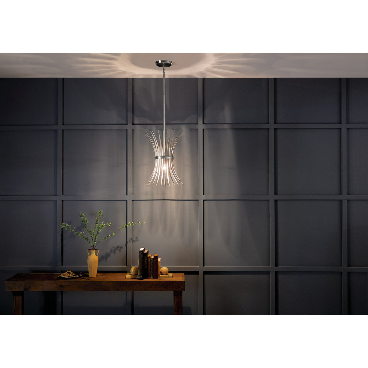 Homestead Baile 1 Light 13 inch Brushed Nickel Pendant Ceiling Light, Baile