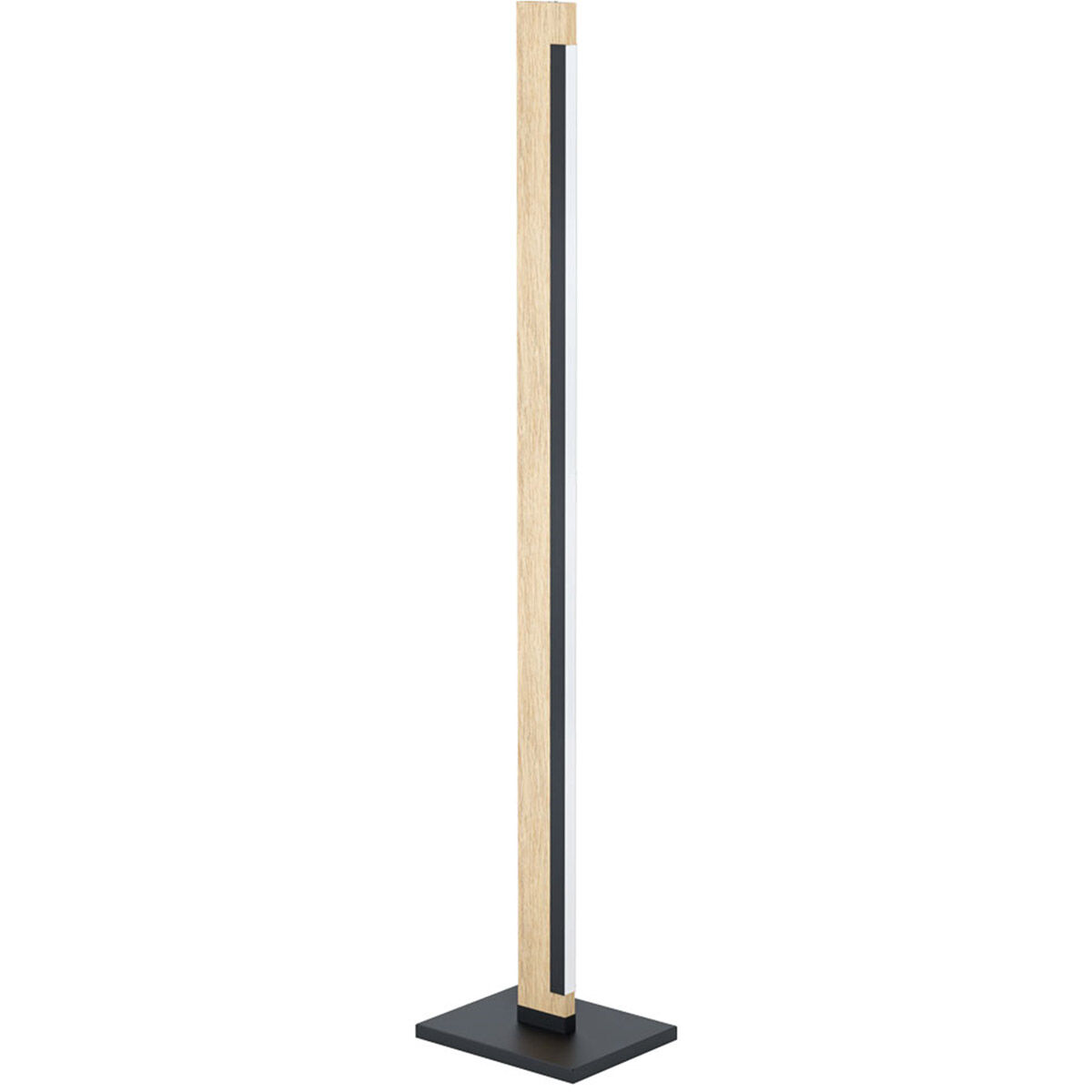 Camacho 49.61 inch 22.00 watt Black and Natural Floor Lamp Portable Light