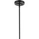 Laria 1 Light Black Pendant Ceiling Light in Clear