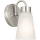 Erma 1 Light 5 inch Brushed Nickel Wall Sconce Wall Light