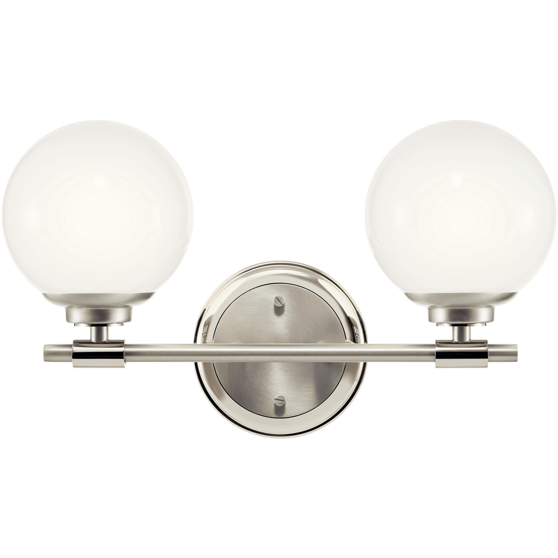 Benno 2 Light 14.75 inch Polished Nickel Bath Bracket Wall Light, 2 Arm